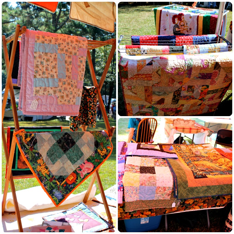 Acollection of quilts made by guild members