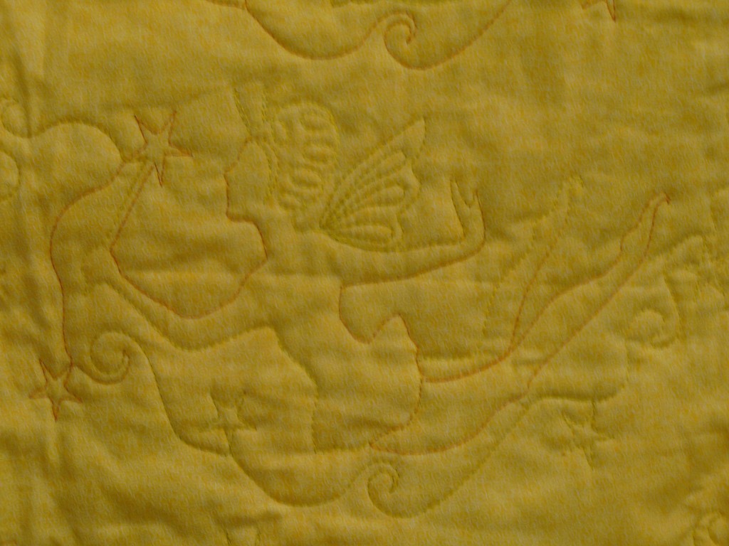 Back of Fairy Quilt; Charity Bee, July 24, 2013