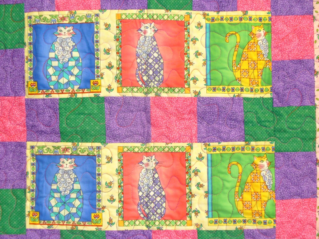 Cat Quilt Close Up; Charity Bee; July 24, 2013